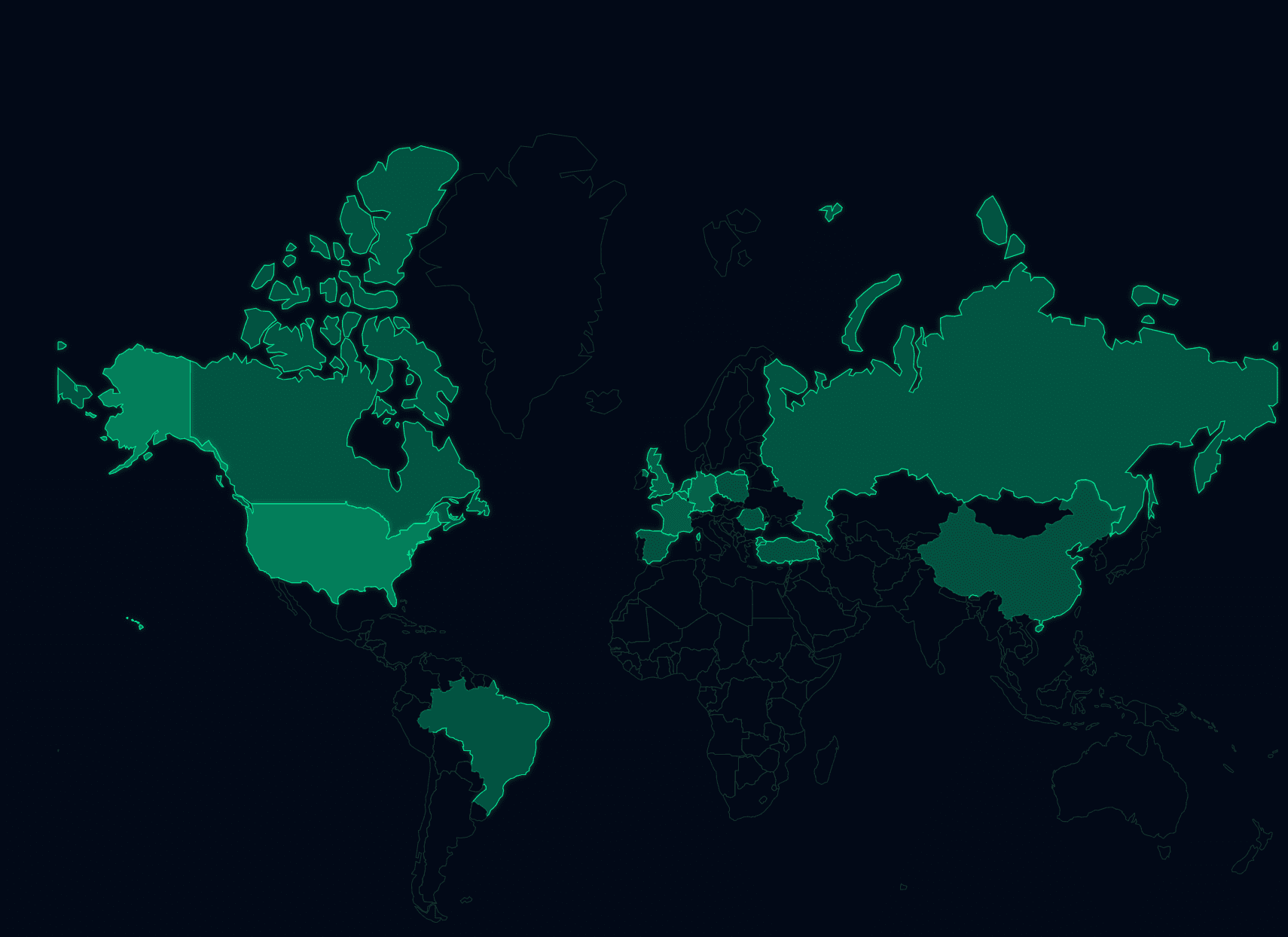 Global visitor analytics with interactive map